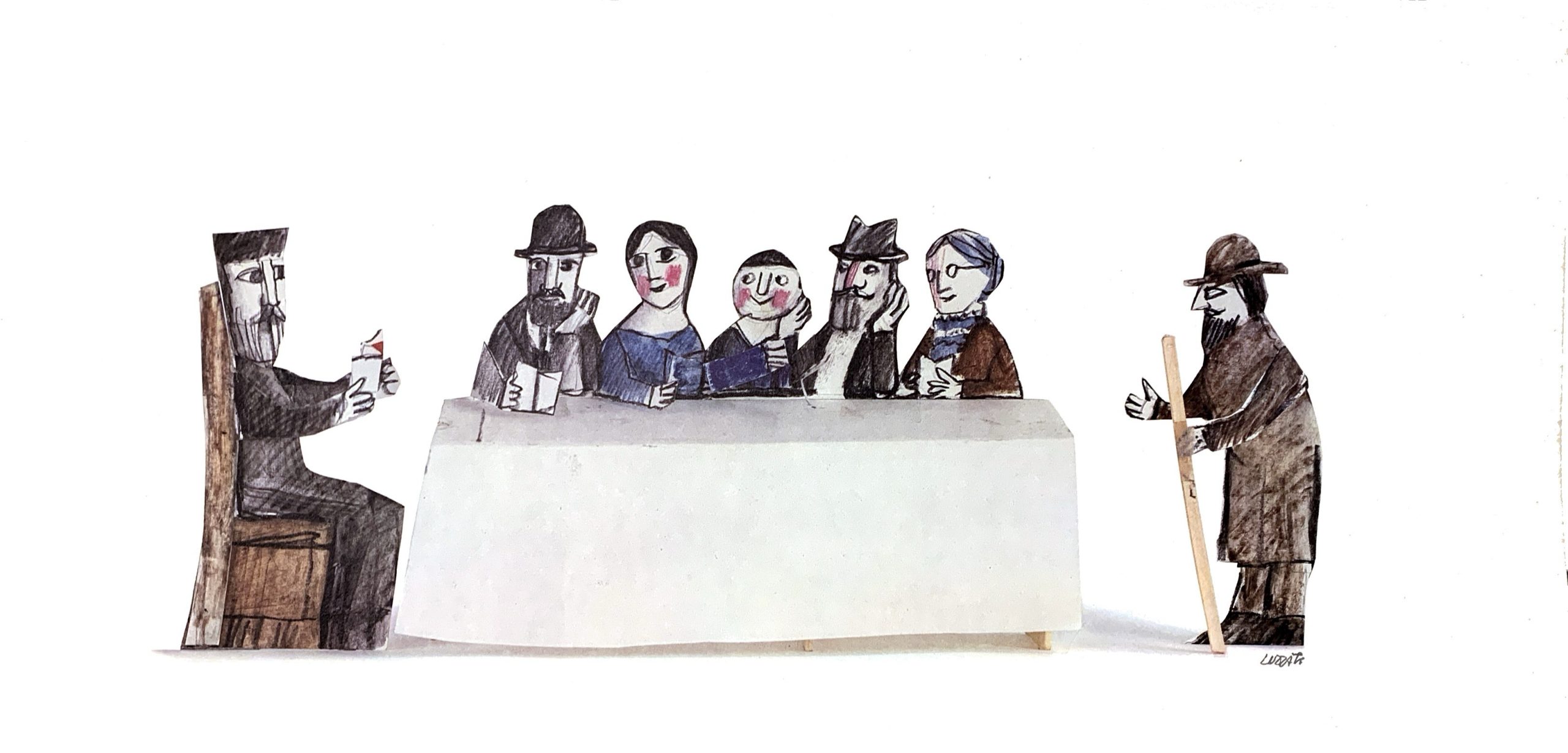 Dipinto realizzato da Emanuele Luzzati per la comunità ebraica di torino